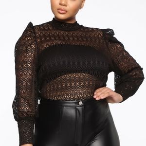 Black lace top